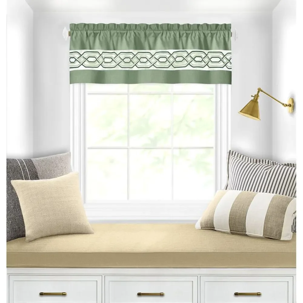 PowerSellerUSA Crisp & Clean Minimalist Two-Tone Window Curtain Set with